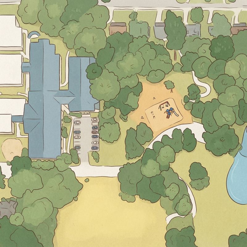 Illustrated map of Benteen Park