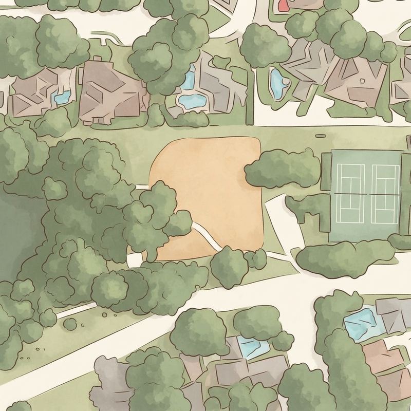 Illustrated map of Bentwood Park