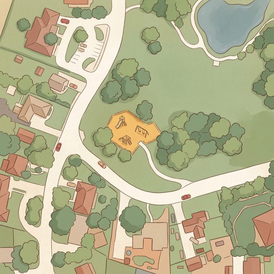 Illustrated map of Berkeley Hills Park
