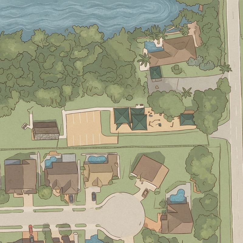 Illustrated map of Berman Park