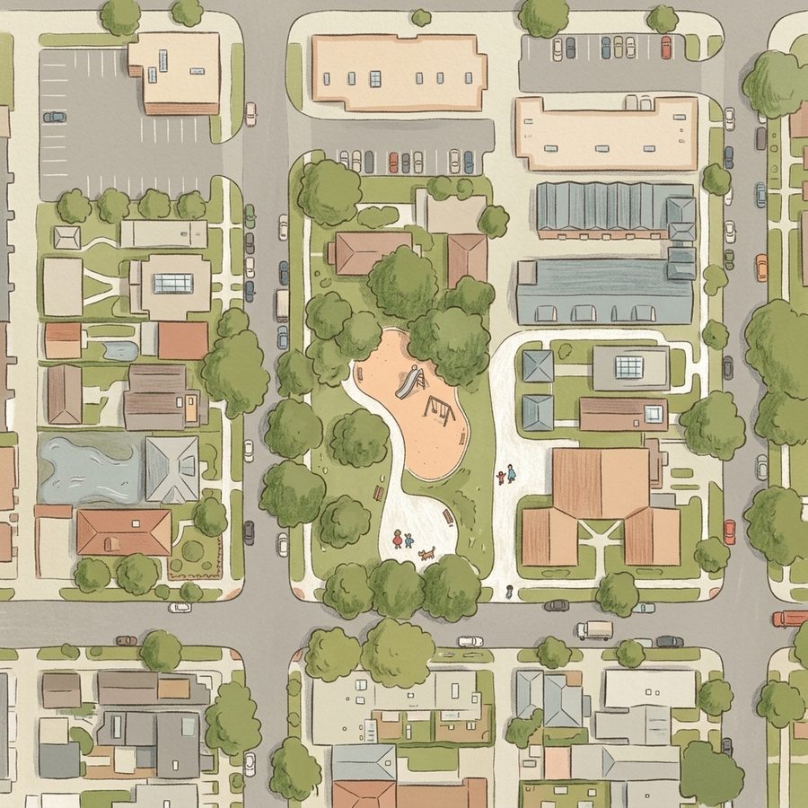 Illustrated map of Bernabe "Indio" Franco Park