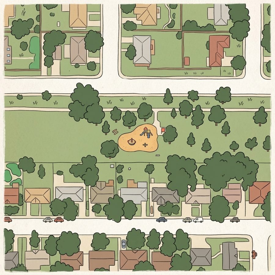 Illustrated map of Berry Park