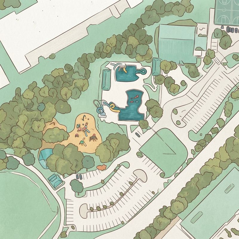 Illustrated map of Best Friend Park