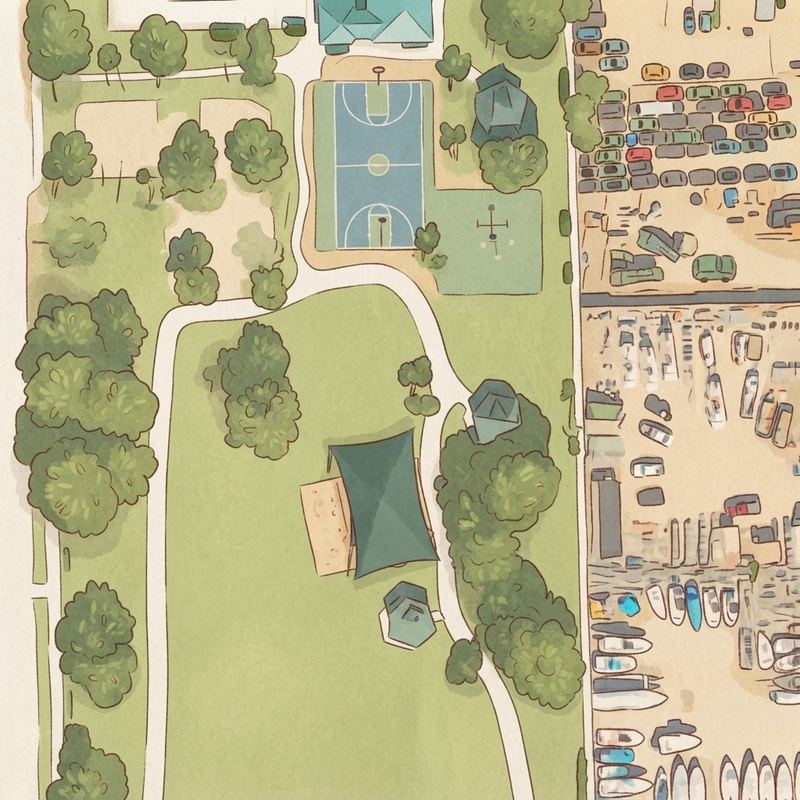 Illustrated map of Betty Booth Roberts Park & Pool