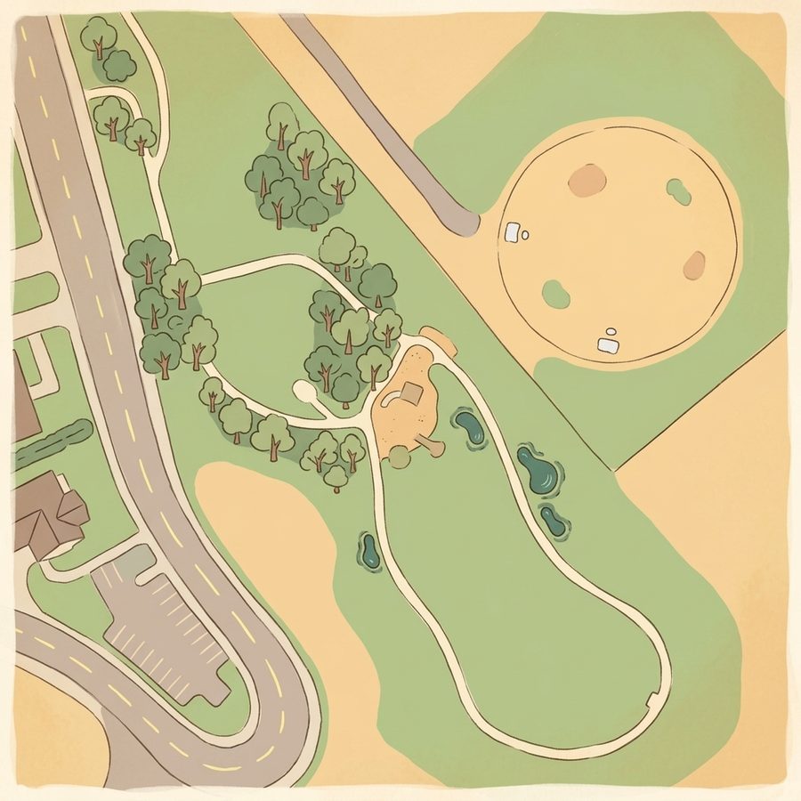 Illustrated map of Beverly Heights Park