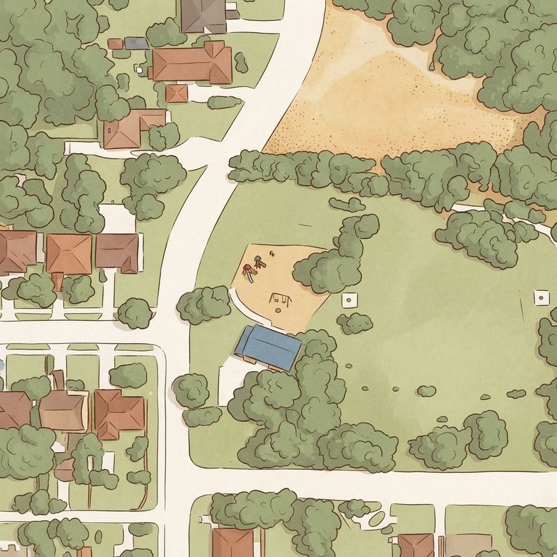 Illustrated map of Beverly Hills Park