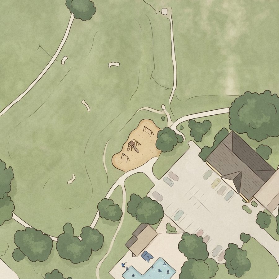 Illustrated map of Beverly Hills Park