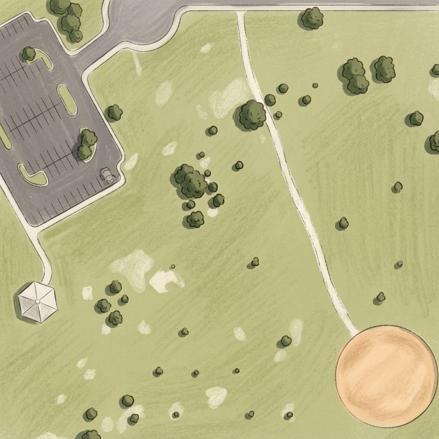 Illustrated map of Bicentennial Park