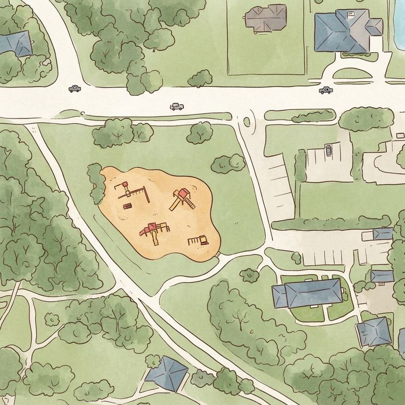 Illustrated map of Bicentennial Park