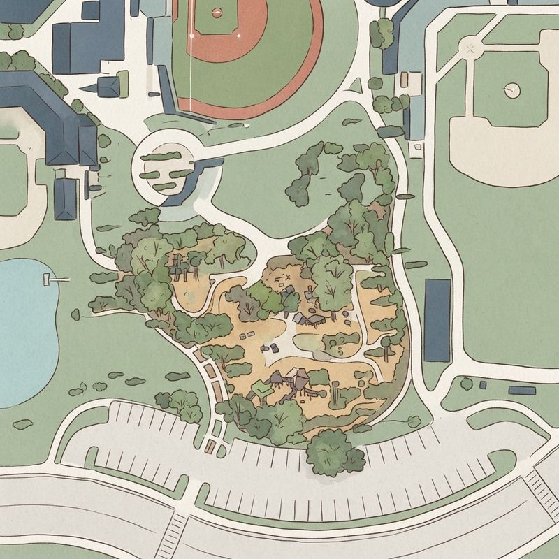 Illustrated map of Bicentennial Park Playground