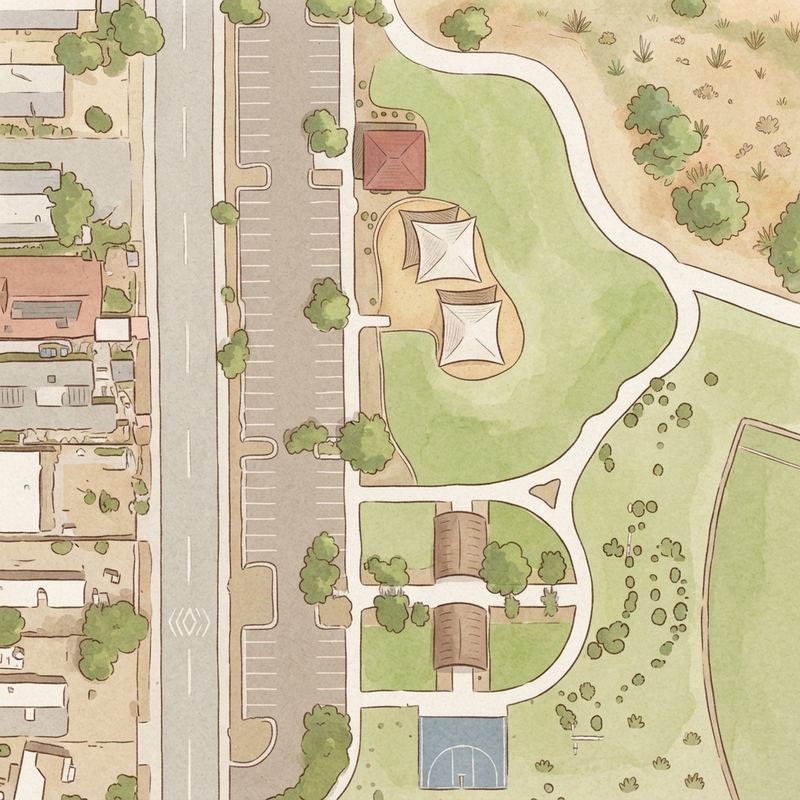 Illustrated map of Bicentennial Park
