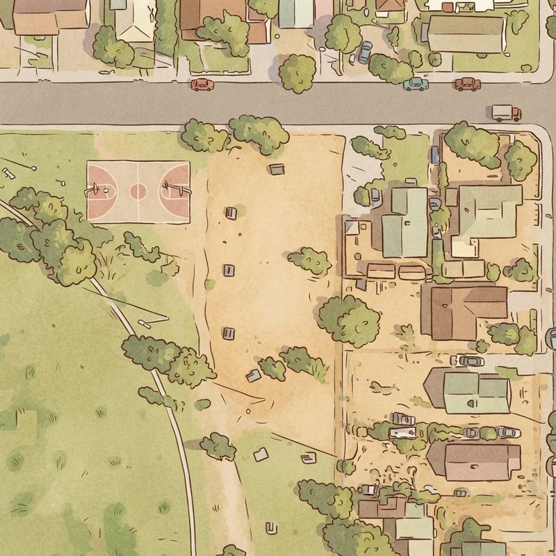 Illustrated map of Biehn Colony Park