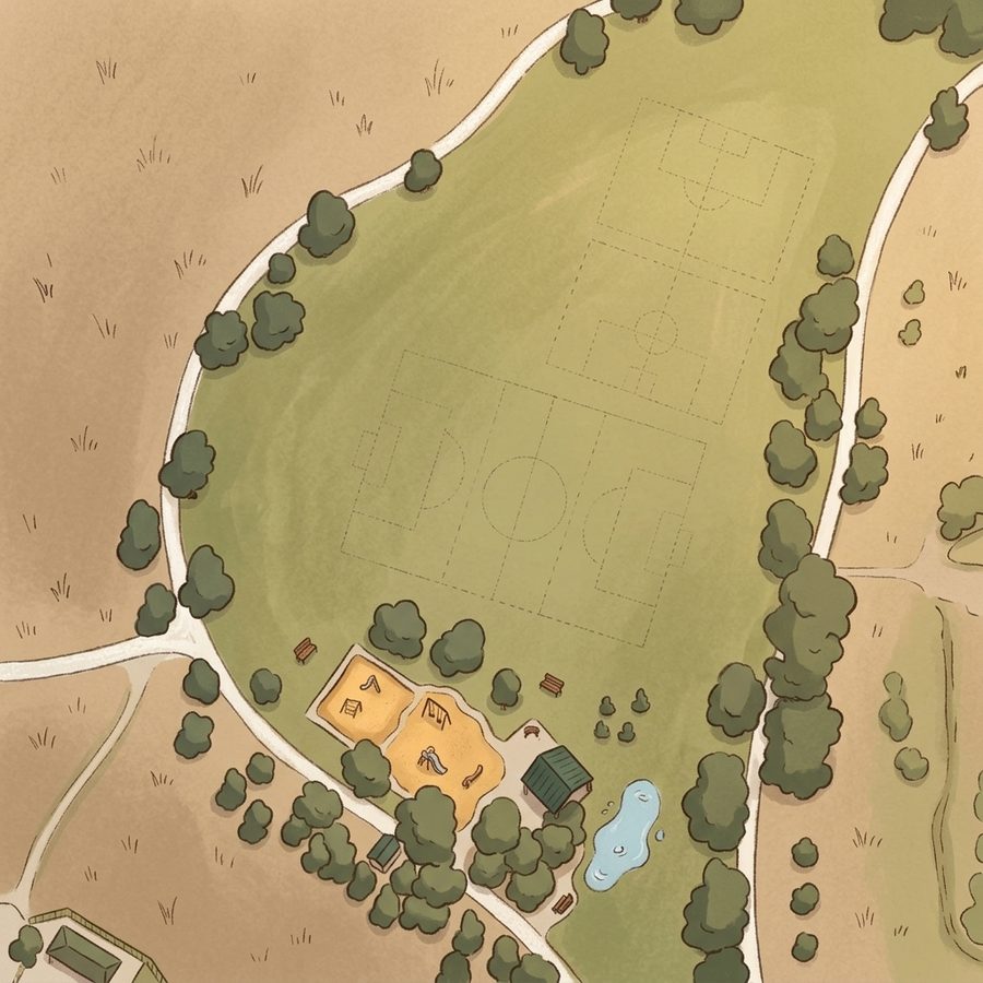 Illustrated map of Big Dry Creek Park