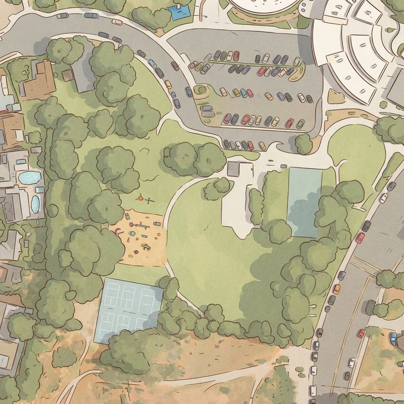 Illustrated map of Big Rock Park