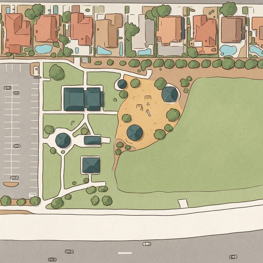Illustrated map of Bill Briare Park