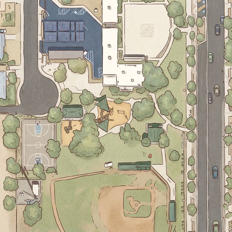 Illustrated map of Bill Gentry Park