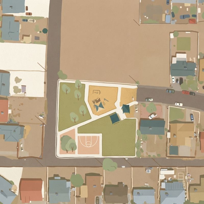 Illustrated map of Bishop Alexis A. Thomas Park
