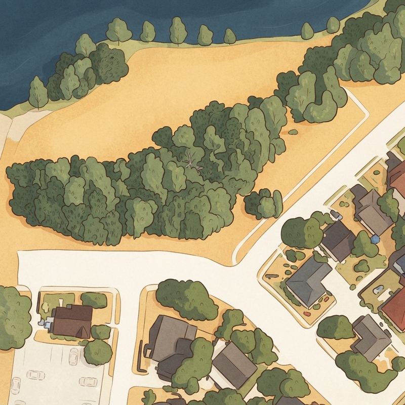 Illustrated map of Bitter Creek Park