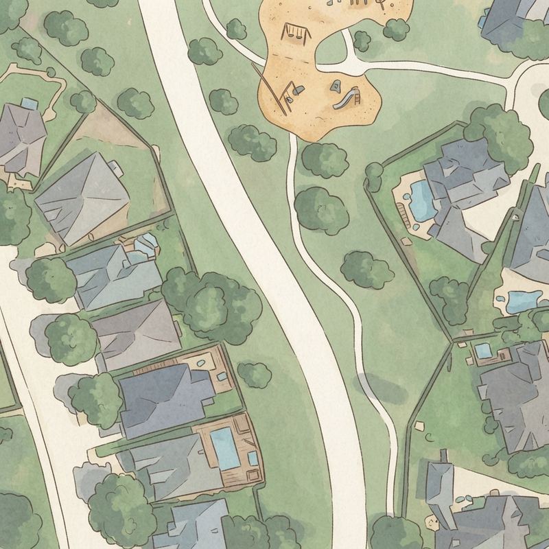 Illustrated map of Blackhorse Ranch South Playground