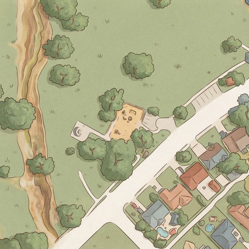 Illustrated map of Blackwood Park