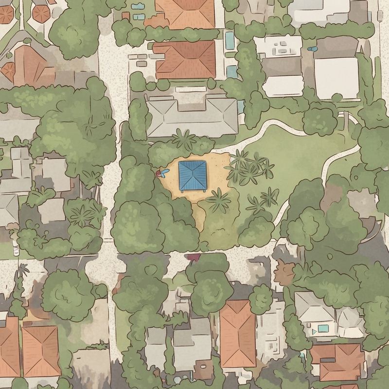Illustrated map of Blanche Park