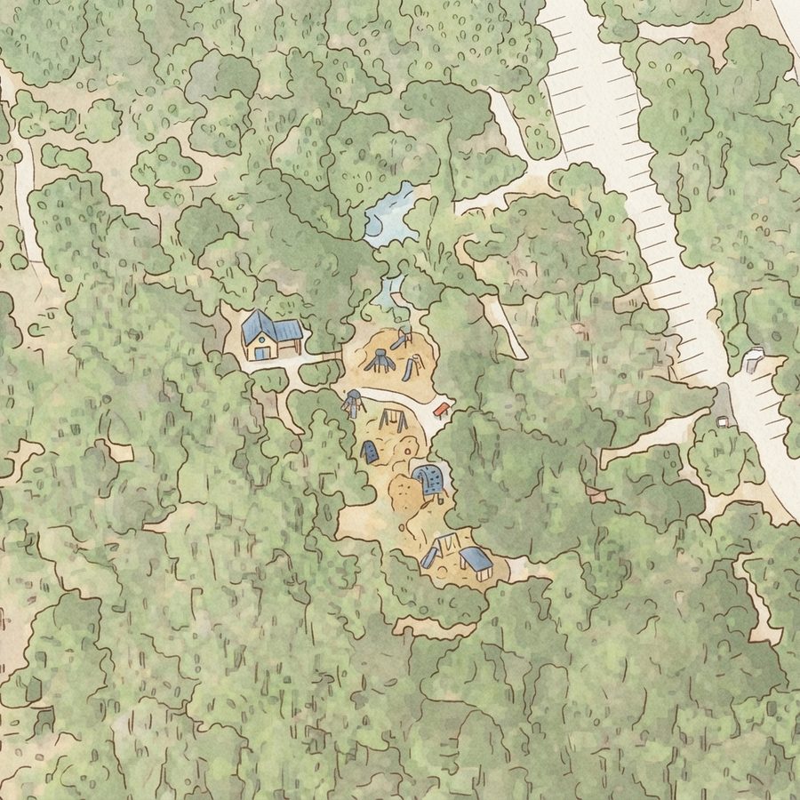 Illustrated map of Blanco Road Playground