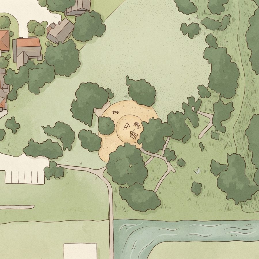 Illustrated map of Bliss Meadows Park