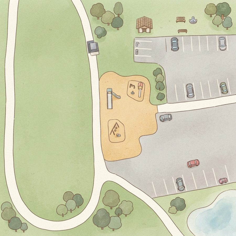 Illustrated map of Blooming Cactus Park