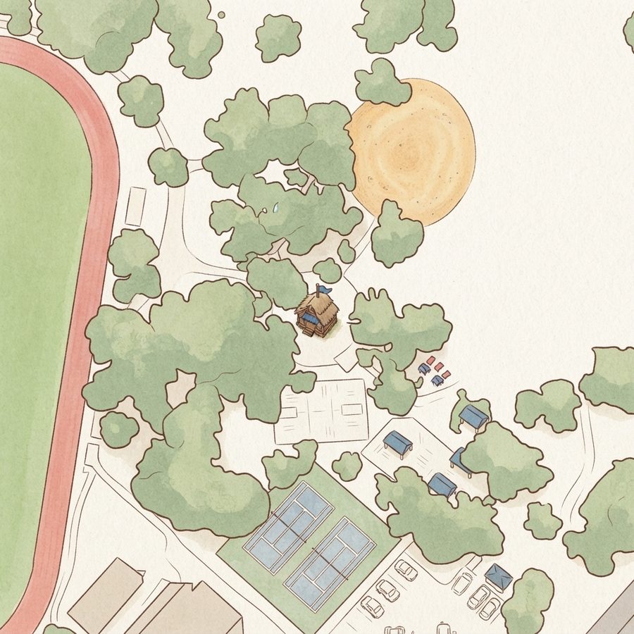 Illustrated map of Blossom Park