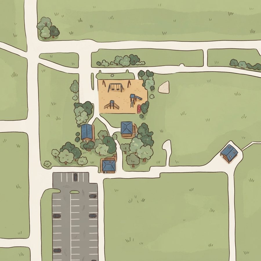 Illustrated map of Blue Ridge Park