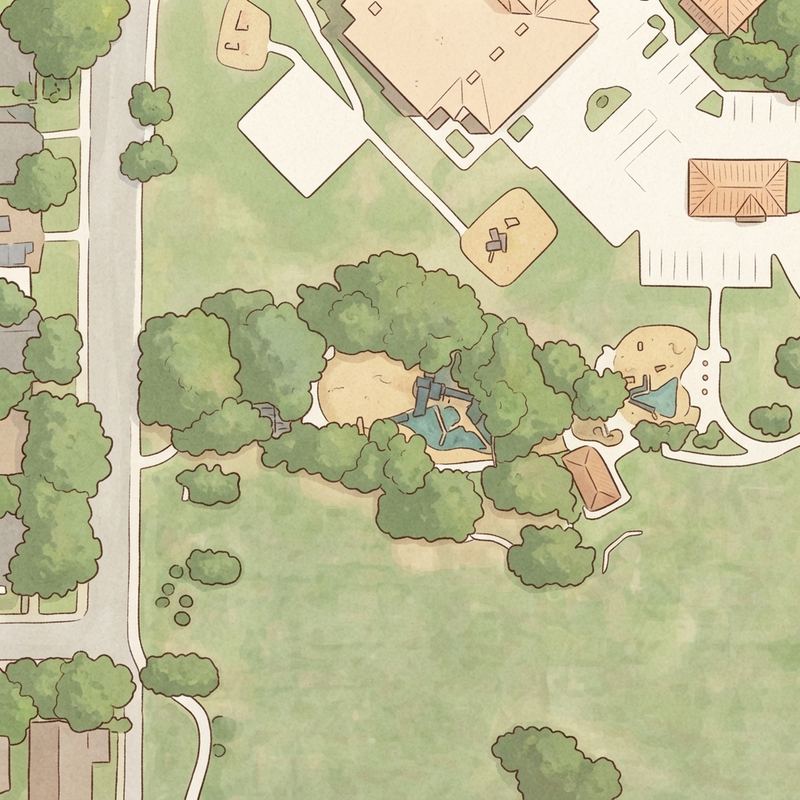 Illustrated map of Blue Ridge Park