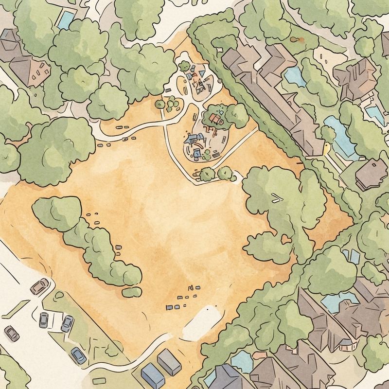 Illustrated map of Bluff View Park