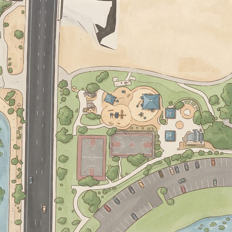 Illustrated map of BMX Park / Pump Track