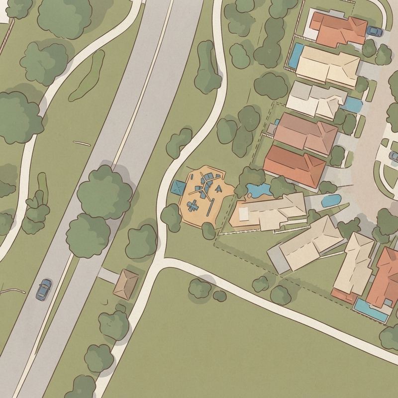 Illustrated map of Boater's Park