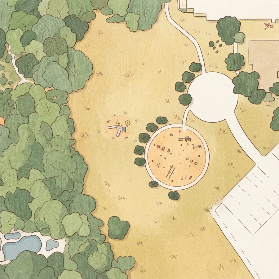 Illustrated map of Bob Beard playground
