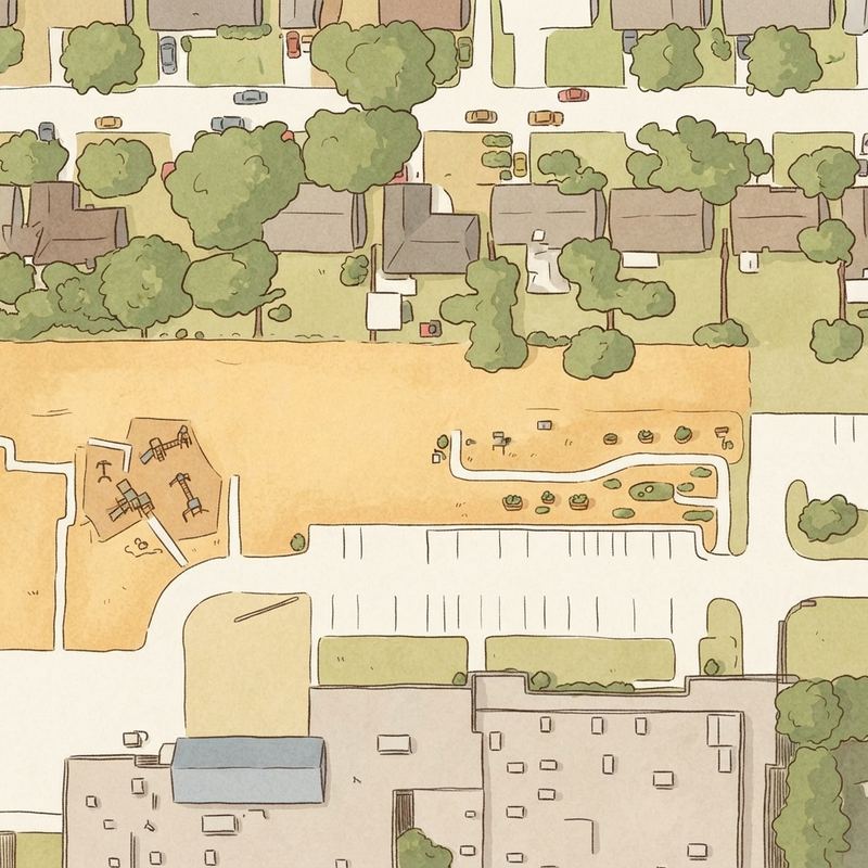 Illustrated map of Bob Cooke Park
