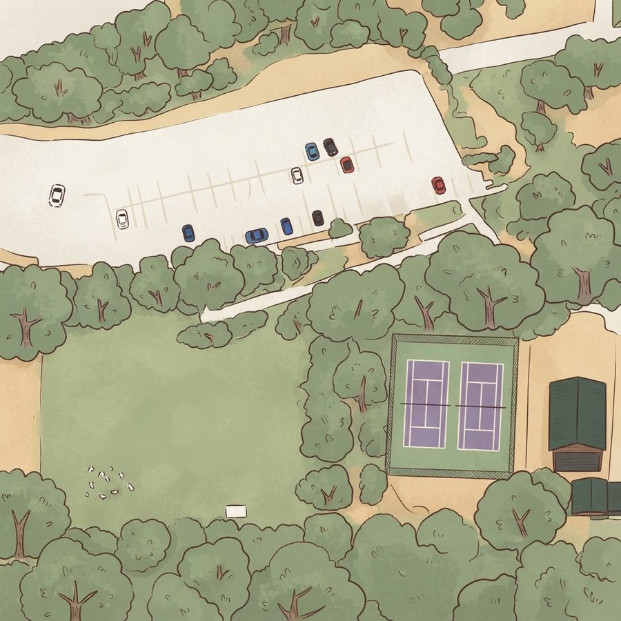 Illustrated map of Bob Eden Park