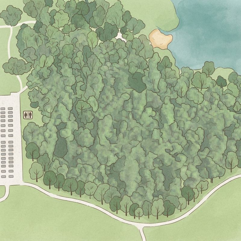 Illustrated map of Bob McFarland Park