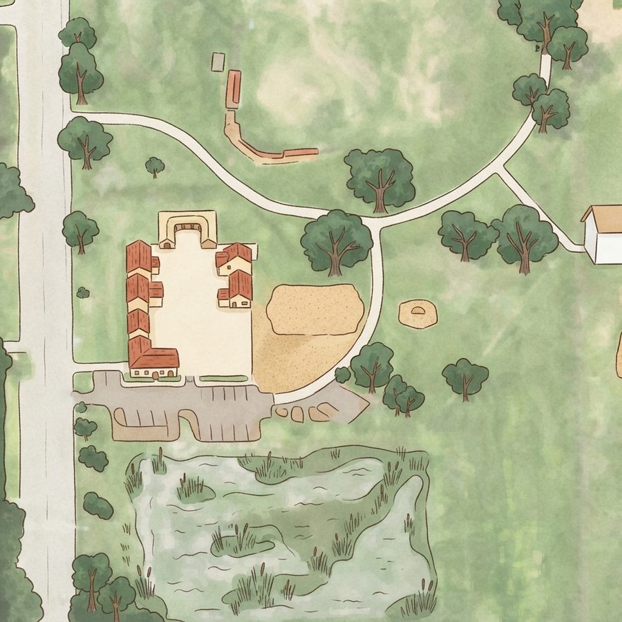 Illustrated map of Bonham Park