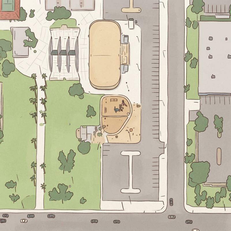Illustrated map of Bonsall Park