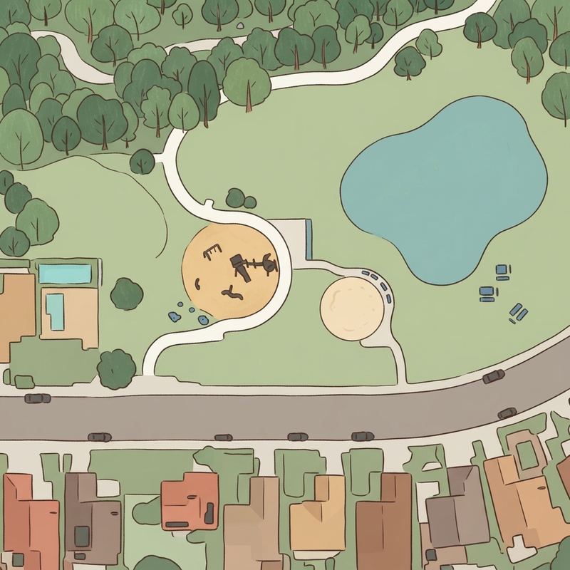 Illustrated map of Boone Park