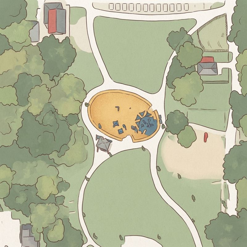 Illustrated map of Boone Park West