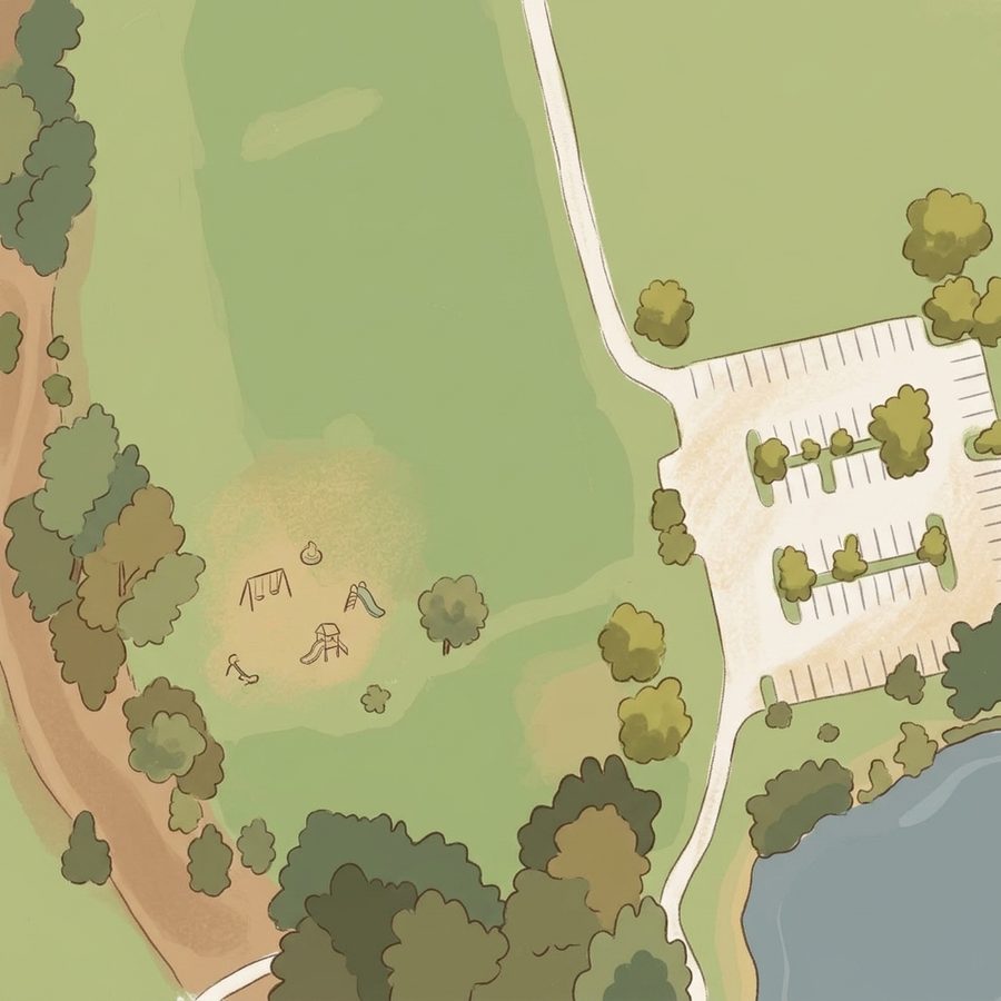 Illustrated map of Bowles Grove Park