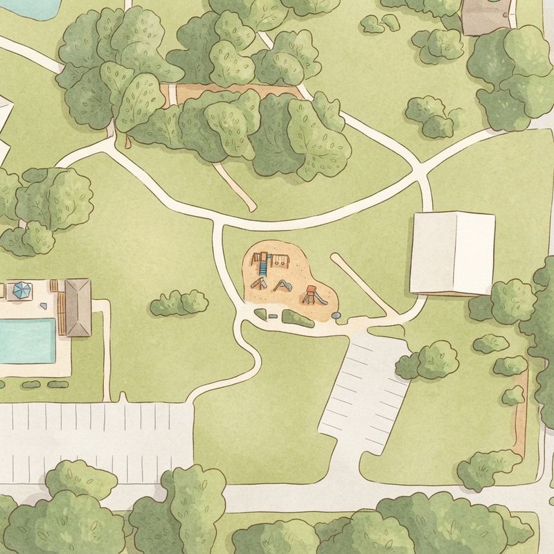 Illustrated map of Bowles Park