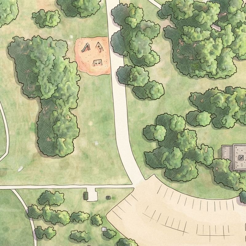 Illustrated map of Bradfield Park