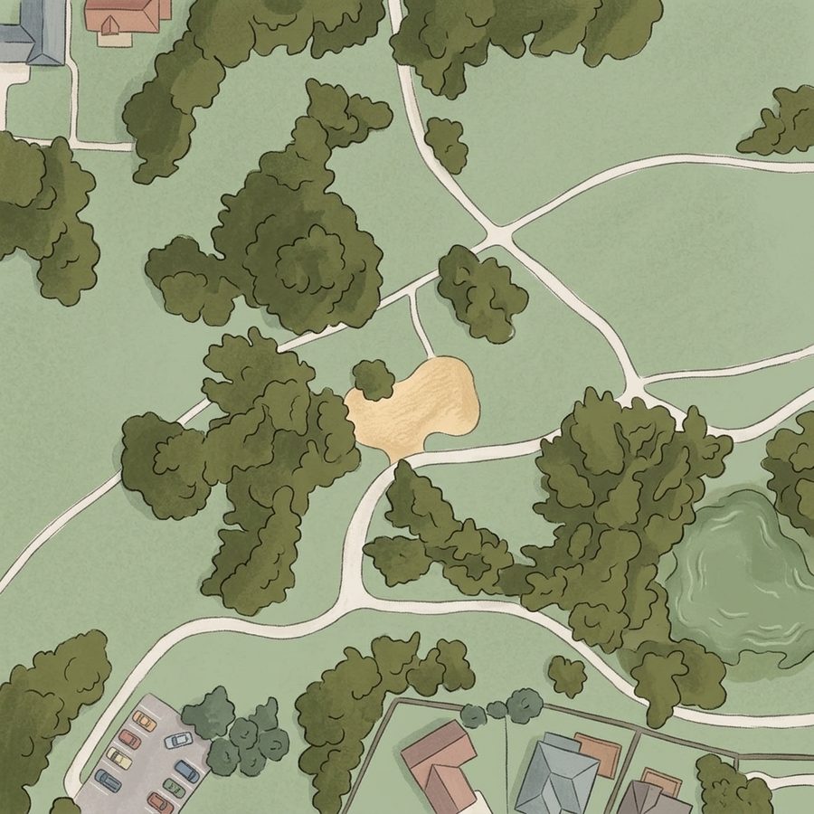 Illustrated map of Brannon Gearhart Park