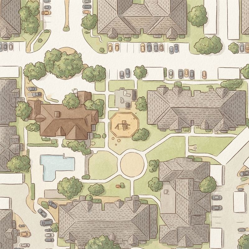 Illustrated map of Brantley Hinshaw Park
