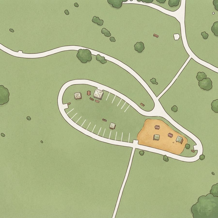 Illustrated map of Brays Bayou Park