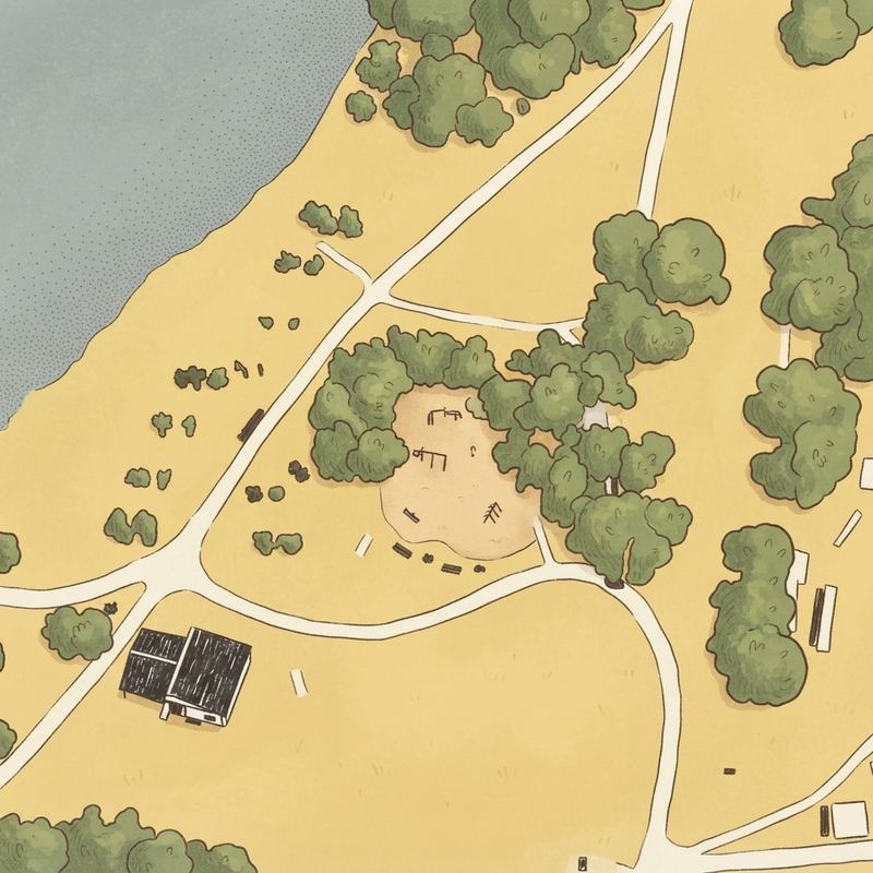 Illustrated map of Breckinridge Park Gazebo