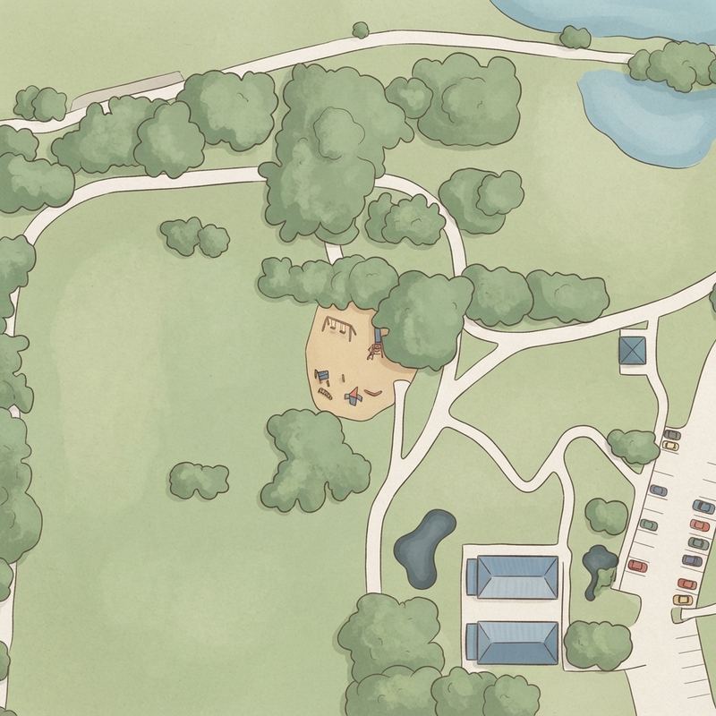 Illustrated map of Breckinridge Park Pavilions